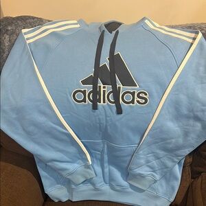 Adidas Blue Hoodie with Logo